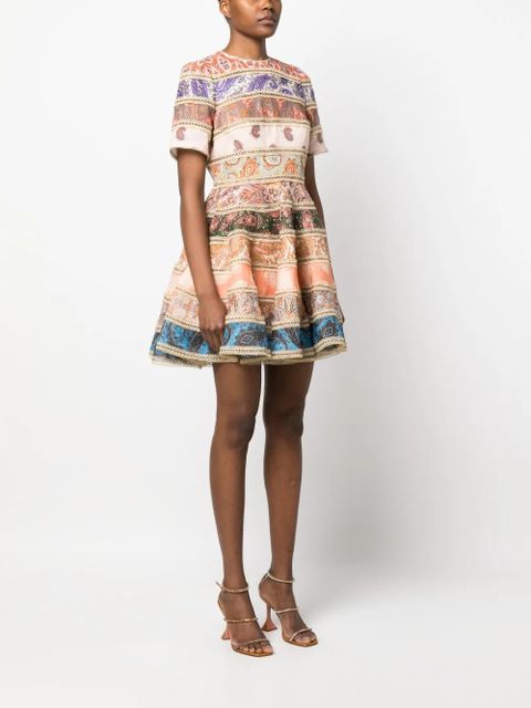 ZIMMERMANN Devi spliced mini dress - Neutrals