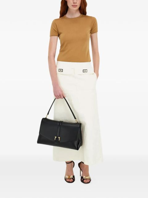 Ferragamo Front flap handbag (L) - Black