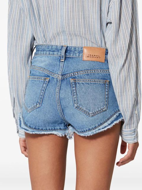 ISABEL MARANT Eneidala frayed shorts - Blue