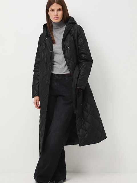 Medicine płaszcz puchowy damski kolor czarny - zdjęcie produktu nr 1