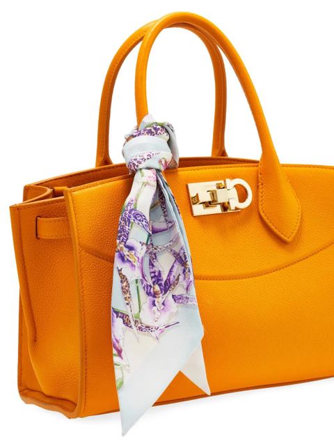 Ferragamo Gaia-print silk scarf - Blue