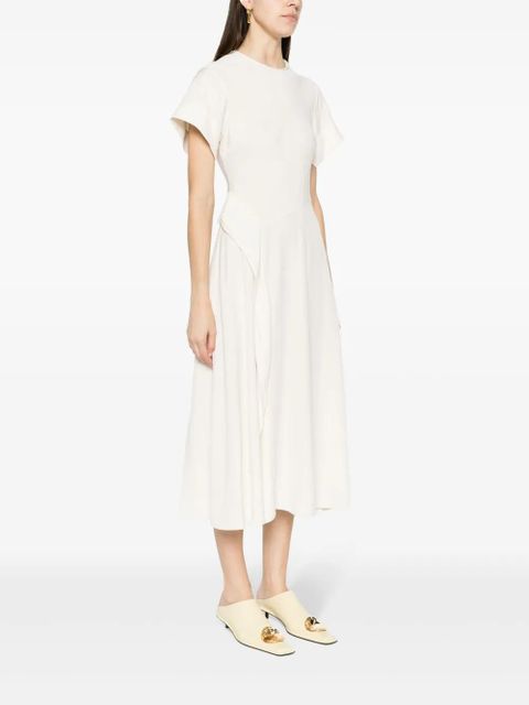 Ulla Johnson ruffle-detail round-neck midi dress - Neutrals