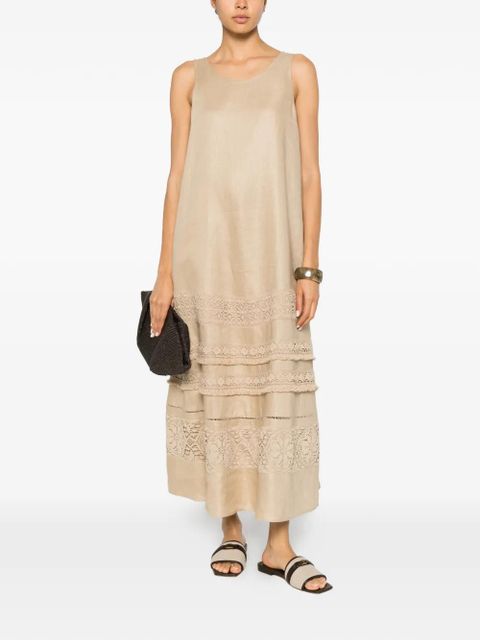 Weekend Max Mara lace-insert midi dress - Neutrals - zdjęcie produktu nr 2