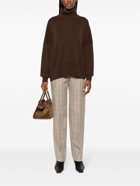 TOTEME windowpane-check tailored trousers - Neutrals