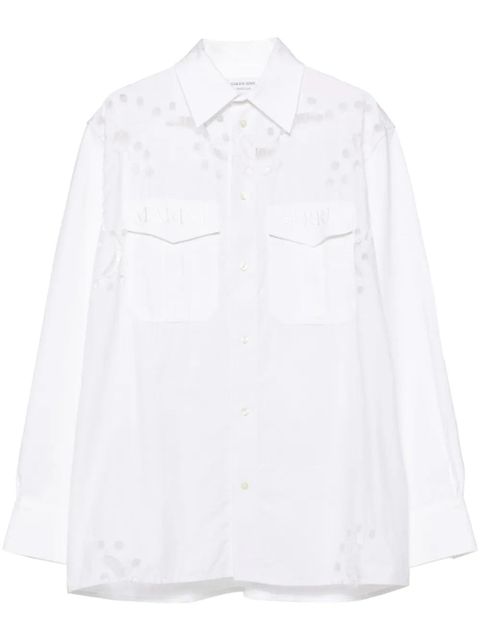 Marine Serre logo-embroidered shirt - White - zdjęcie produktu nr 1