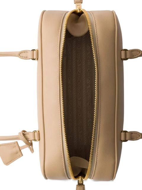 Prada medium leather top-handle bag - Neutrals