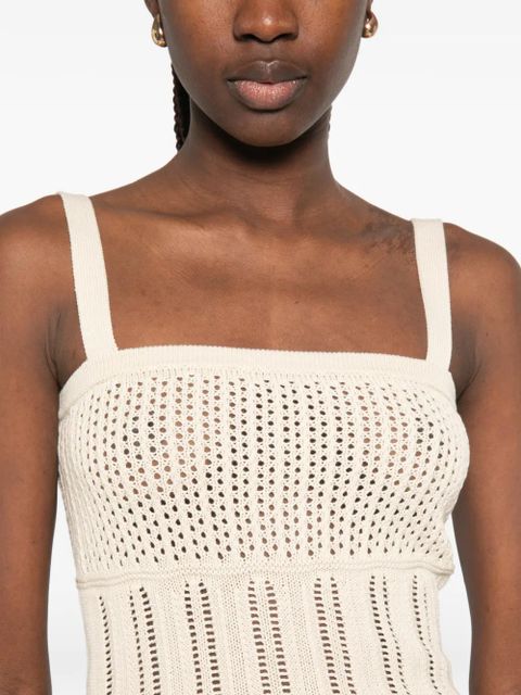 Max Mara open stitch top - Neutrals