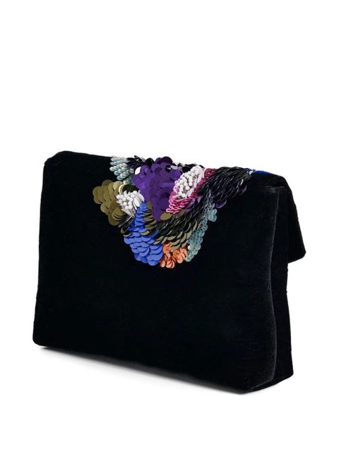 Essentiel Antwerp Intensify sequins beads clutch bag - Black