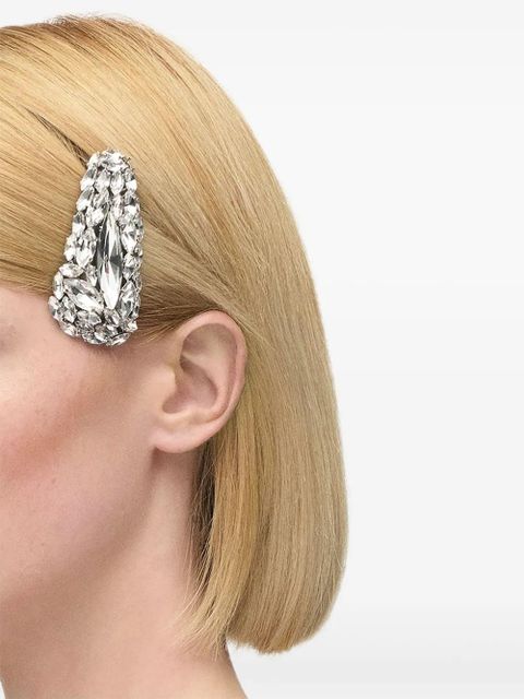 AREA crystal-embellished triangle hairclip - Silver - zdjęcie produktu nr 2