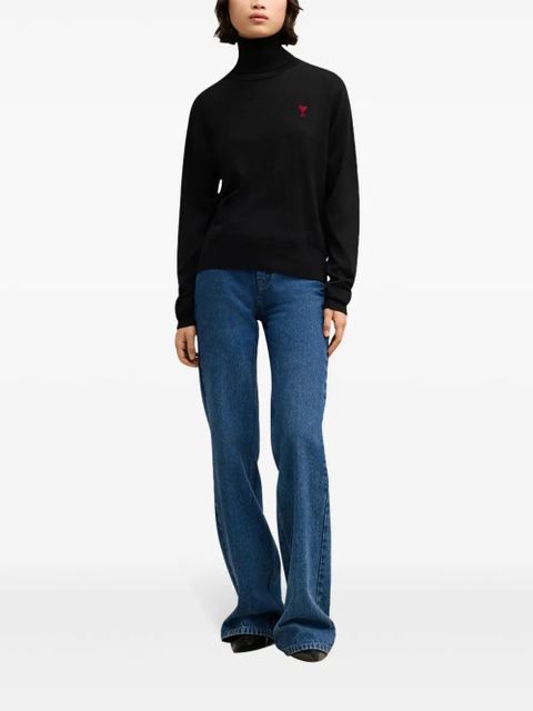 AMI Paris Ami De Coeur wool jumper - Black - zdjęcie produktu nr 2