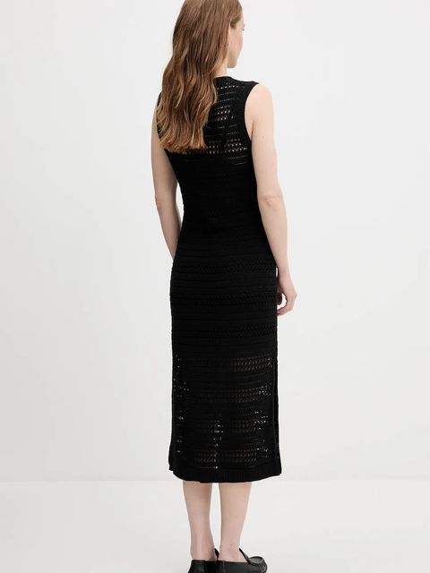 Tommy Hilfiger sukienka kolor czarny maxi dopasowana WW0WW45649