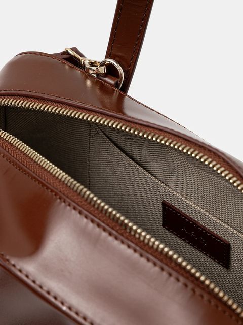 A.P.C. torebka skórzana sac virginie box kolor brązowy PXBRU.F67017