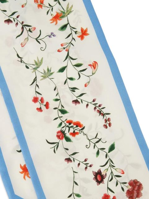 Givenchy Maxi floral-print silk scarf - White