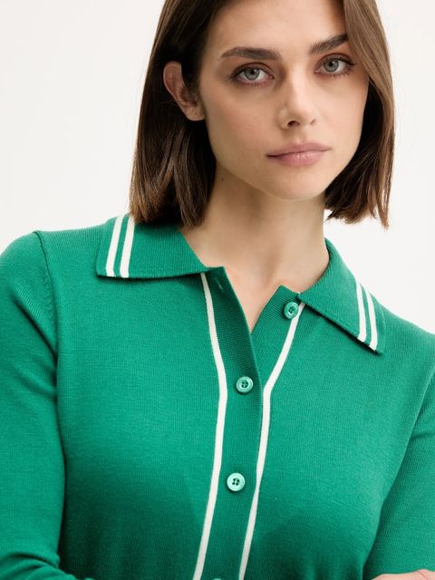 Guess Jeans kardigan z domieszką wełny damski kolor zielony lekki W5YR32 Z3HO2