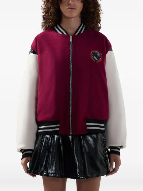 GCDS patch-motif bomber jacket - Red
