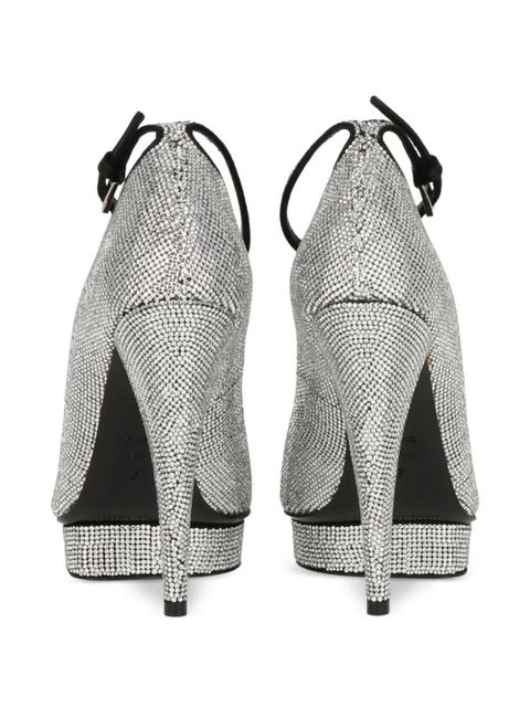 TOM FORD crystal-embellished platform sandals - Silver