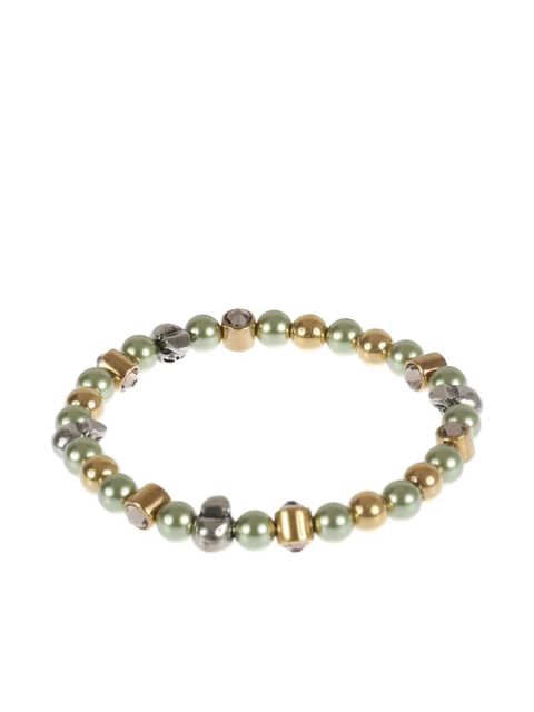 Alexander McQueen skull beaded bracelet - Green - zdjęcie produktu nr 2