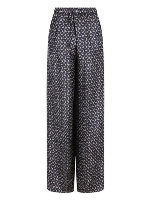 Max Mara paisley-print trousers - Blue