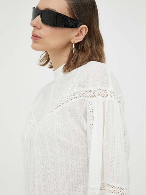 2NDDAY sukienka bawełniana kolor biały mini rozkloszowana