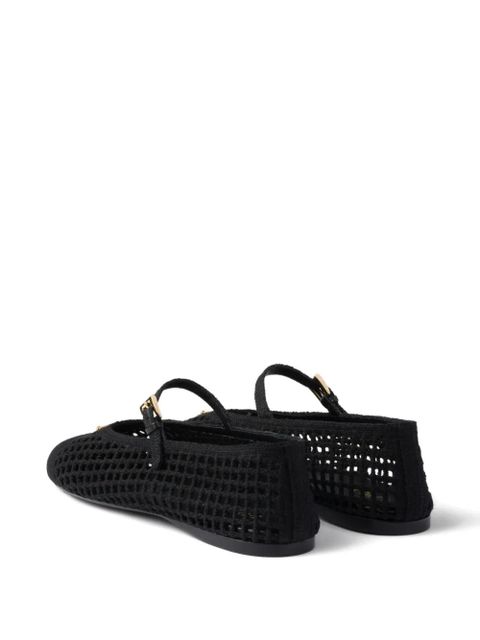 Prada crochet ballet flats - Black