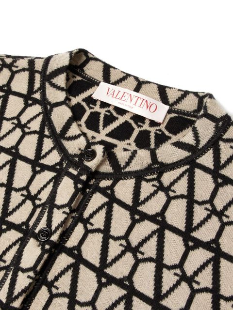 Valentino Garavani Toile Iconographe wool cardigan - Neutrals