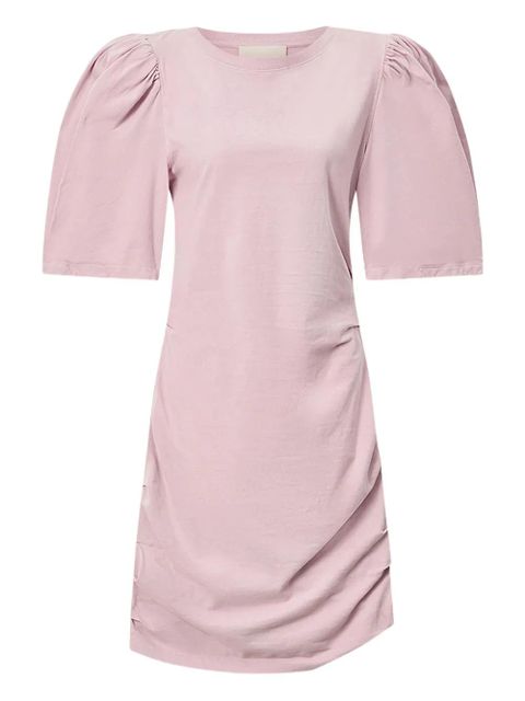 ISABEL MARANT Mylda puff-sleeve ruched mini dress - Pink - zdjęcie produktu nr 1