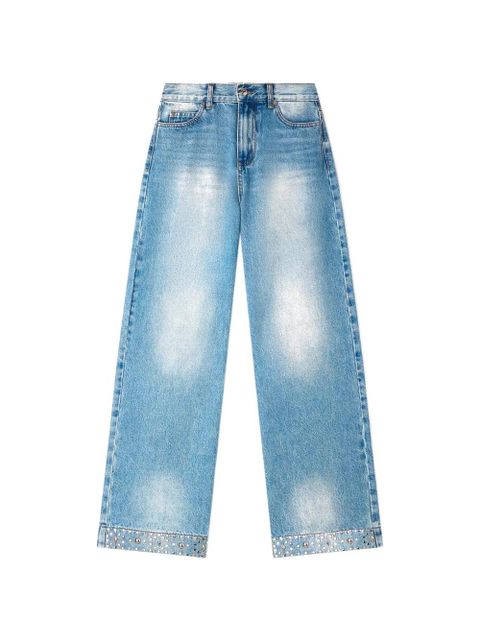 SANDRO rhinestone-embellishment straight jeans - Blue - zdjęcie produktu nr 1