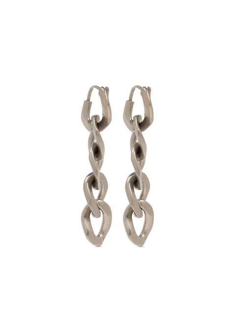 Maison Margiela curb-chain drop earrings - Silver - zdjęcie produktu nr 1