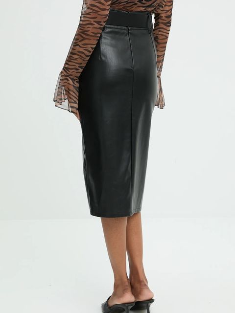 Answear.LAB spódnica kolor czarny midi ołówkowa