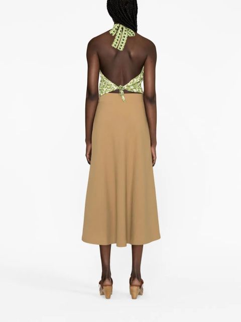 ETRO floral-print halterneck top - Green