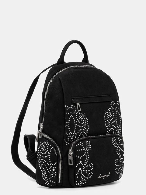 Desigual plecak POKER FACE CHESTER M damski kolor czarny mały z aplikacją 25WAKP35 - zdjęcie produktu nr 2