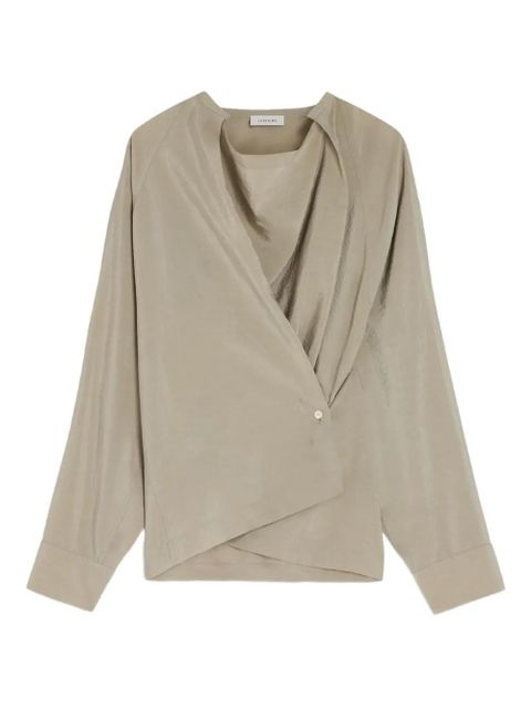 LEMAIRE twisted draped blouse - Neutrals - zdjęcie produktu nr 1