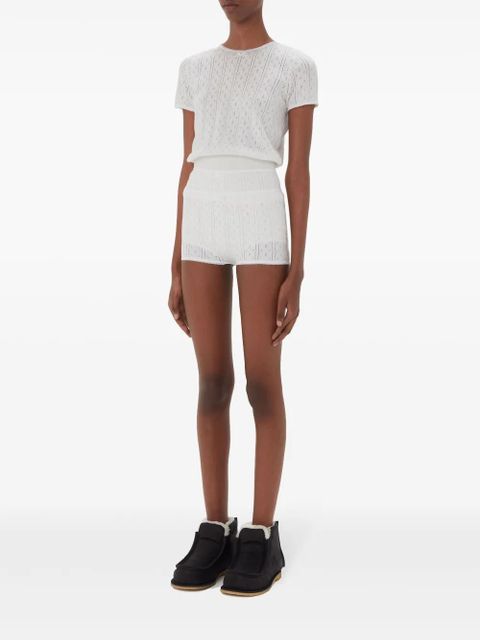 JW Anderson pointelle cap-sleeve top - White - zdjęcie produktu nr 2