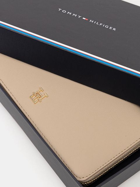Tommy Hilfiger portfel damski kolor beżowy AW0AW17744 - zdjęcie produktu nr 2