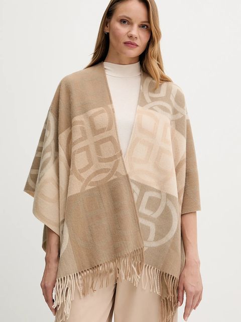 Gant poncho wełniane kolor beżowy lekki 4920262 - zdjęcie produktu nr 1