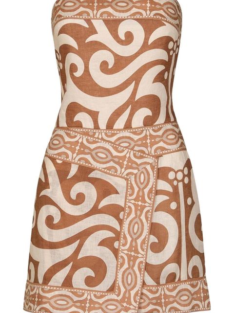 Johanna Ortiz Raíz Ritual patterned mini dress - Brown - zdjęcie produktu nr 2