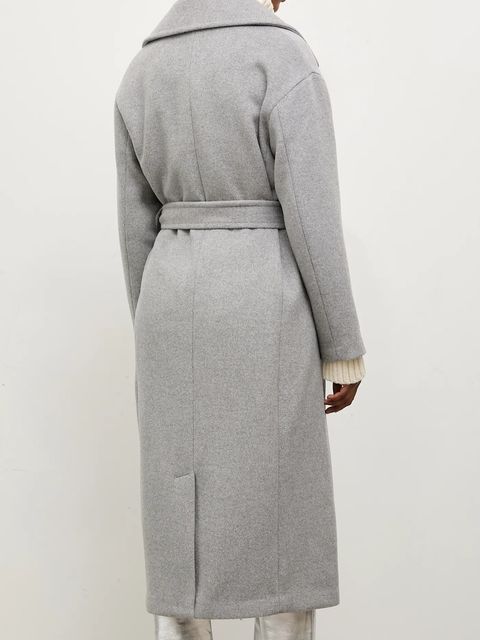 Answear Lab płaszcz wełniany kolor szary przejściowy oversize