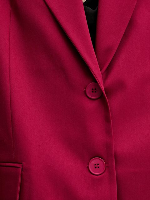 Answear Lab marynarka kolor różowy jednorzędowa gładka