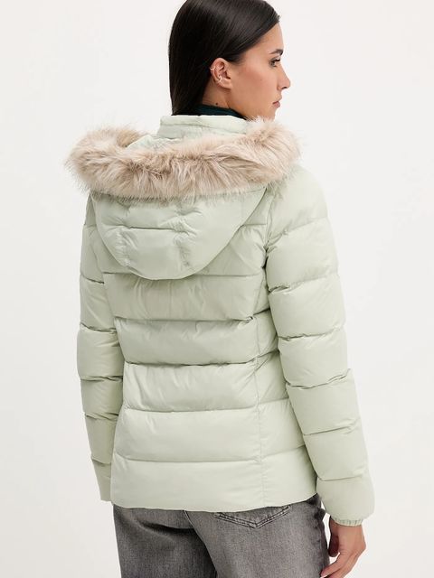 Tommy Jeans kurtka puchowa damska kolor zielony DW0DW18312