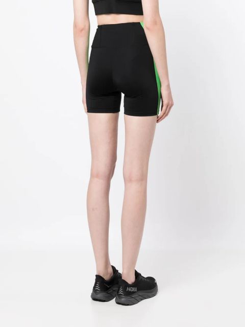 GANNI Active high-waist cycling shorts - Black