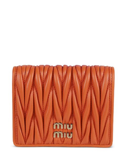 Miu Miu matelassé logo wallet - Orange - zdjęcie produktu nr 1