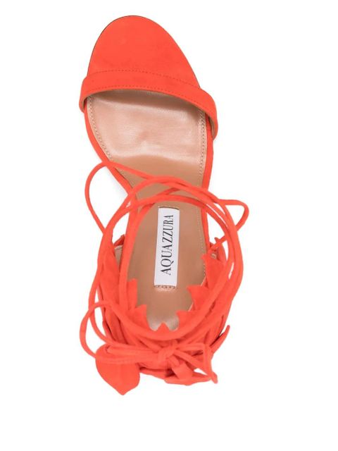 Aquazzura 105mm Hibiscus sandals - Red