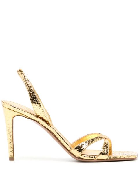 Paris Texas Stiletto 85mm leather sandals - Gold - zdjęcie produktu nr 1