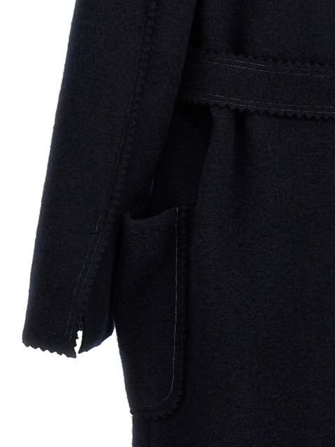 Max Mara belted-waist coat - Blue