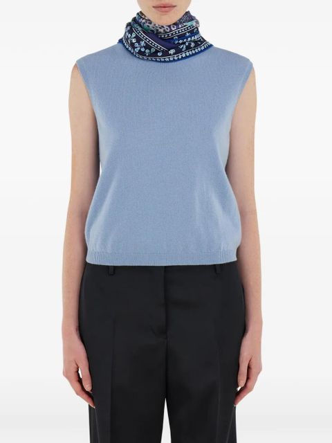 Ferragamo palazzo print silk scarf - Blue - zdjęcie produktu nr 2