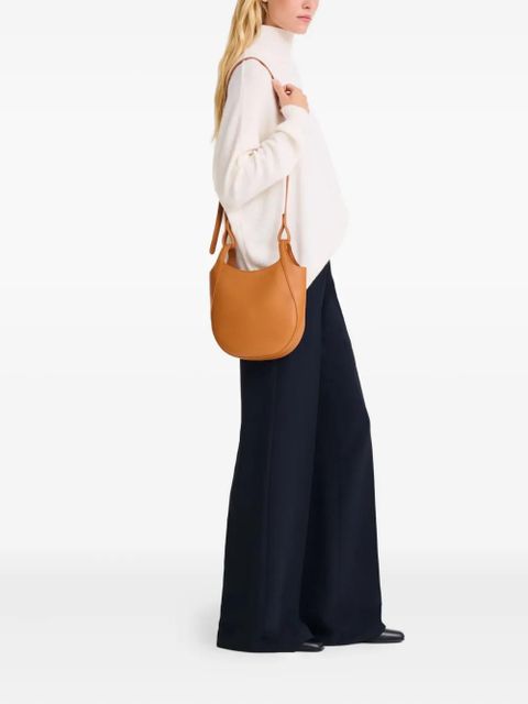 Longchamp small Le Foulonné grained-leather crossbody bag - Brown - zdjęcie produktu nr 2