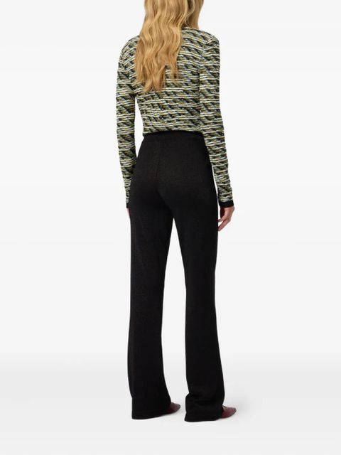 Missoni glitter-knit flared trousers - Black