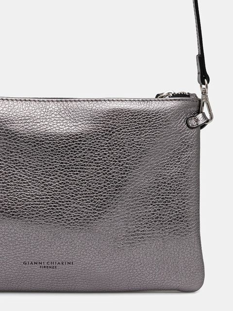 Gianni Chiarini torebka skórzana HERMY kolor srebrny BS.3695.GRN.LM