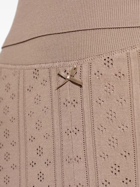 JW Anderson ribbed bow shorts - Neutrals