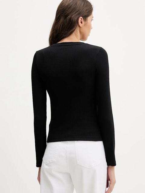 Guess Jeans longsleeve kolor czarny W6RP22 KA0H1